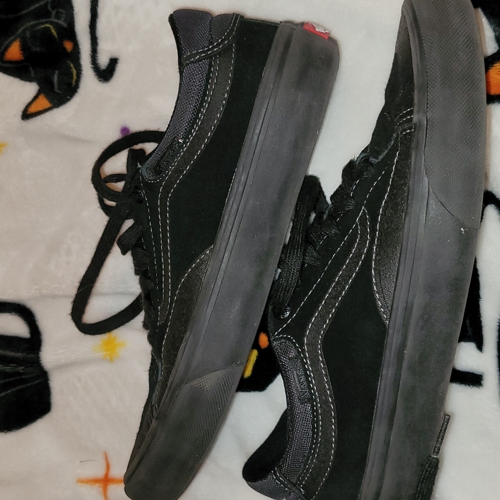 Men's Black Vans Skate Shoes Size 6.5 - Picture 4 of 8